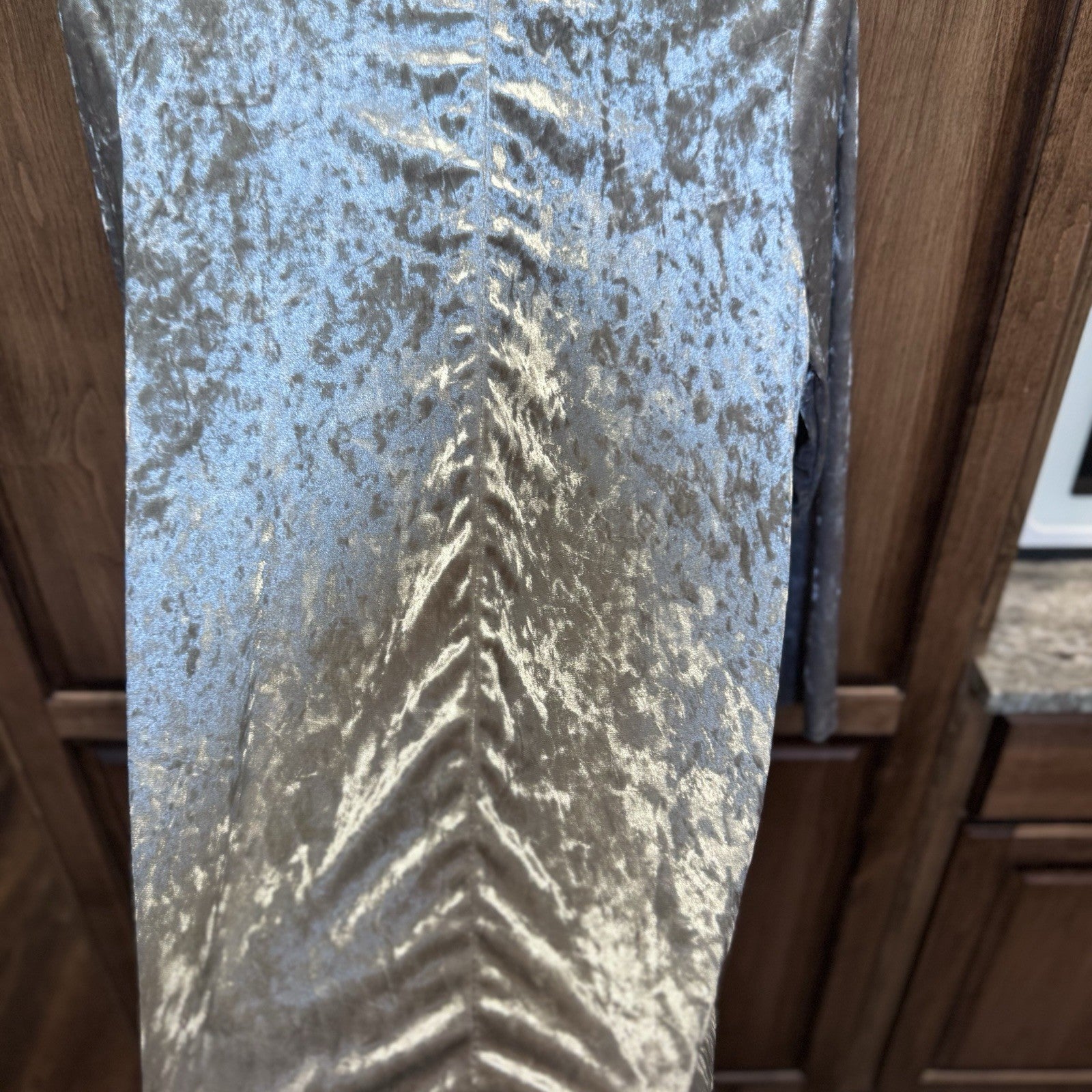 Divided by H&M Crushed Velvet Open Front Blazer Jacket Gray Silver Size Medium