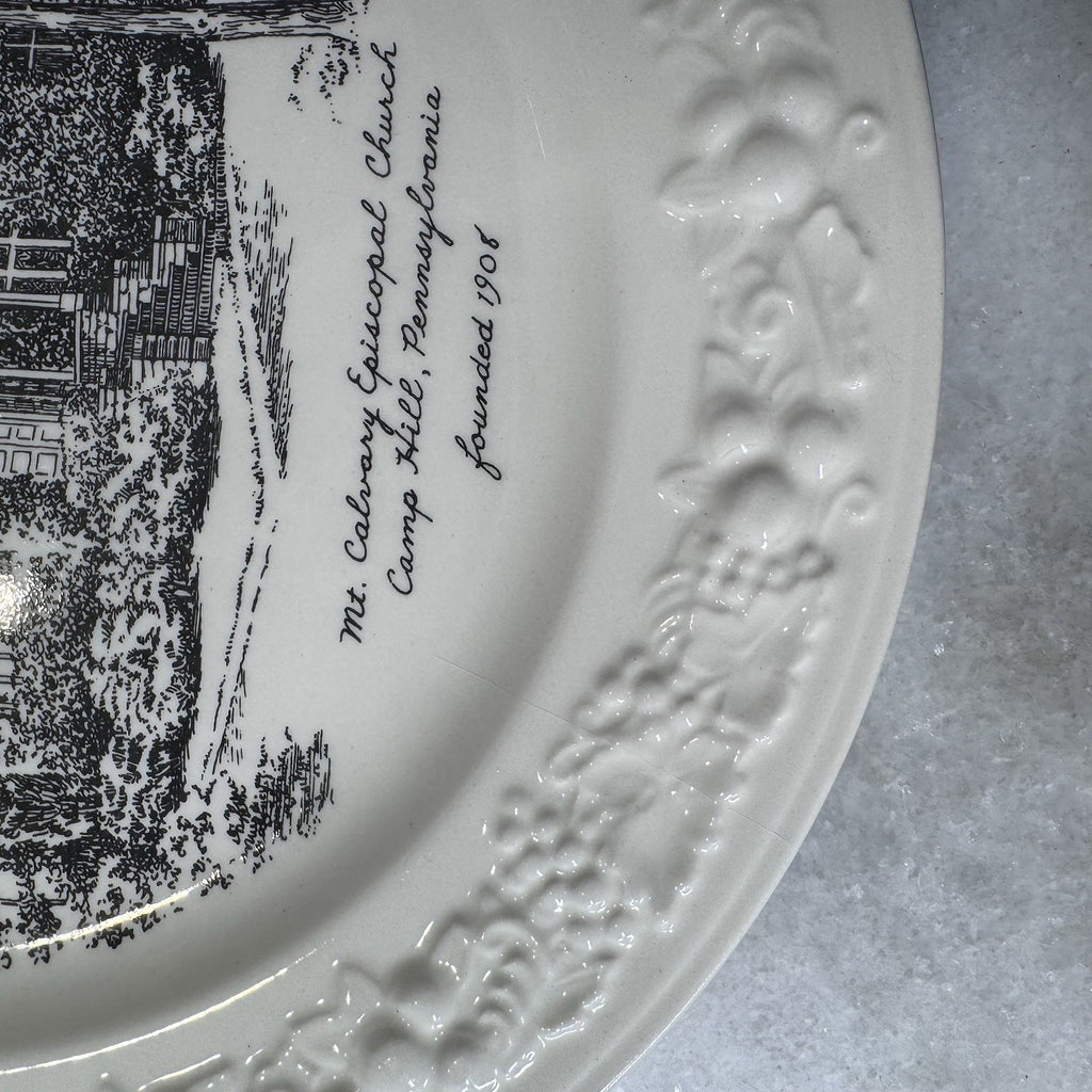 Vintage Mt Calvary Episcopal Church Camp Hill PA Vernon Kilns Plate
