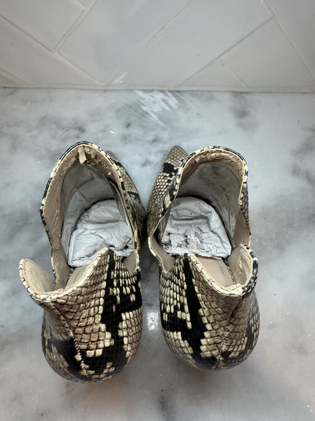 ALDO Snakeskin Pointed Toe Cutout Stiletto Heels Women’s 7.5