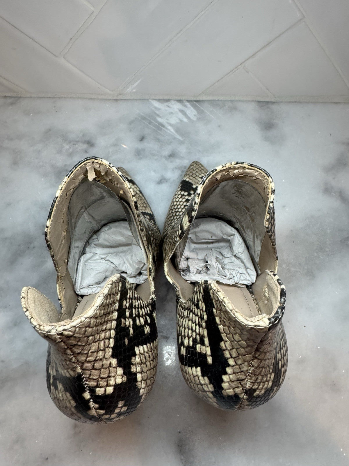 ALDO Snakeskin Pointed Toe Cutout Stiletto Heels Women’s 7.5