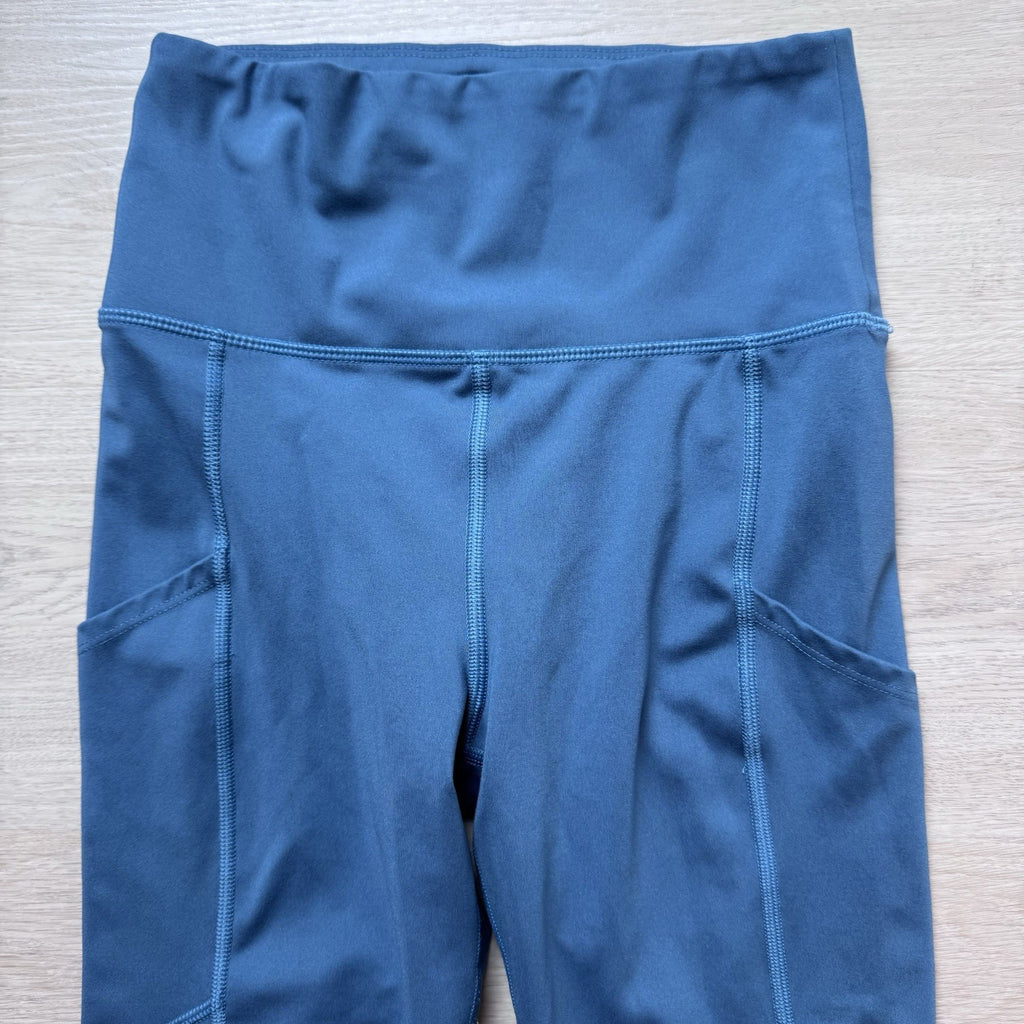 American Eagle Everything Pocket Leggings Blue High Rise Womens Small