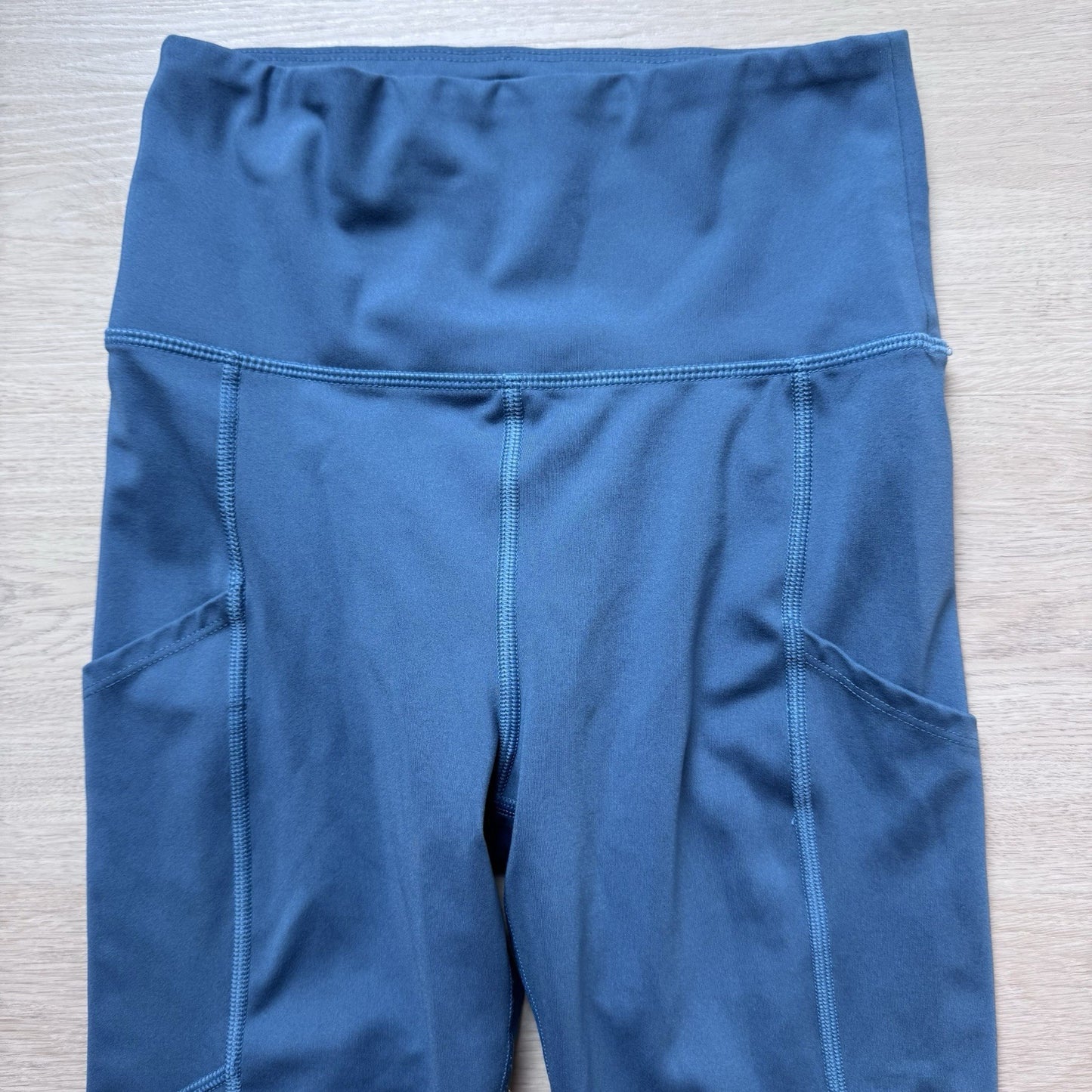 American Eagle Everything Pocket Leggings Blue High Rise Womens Small