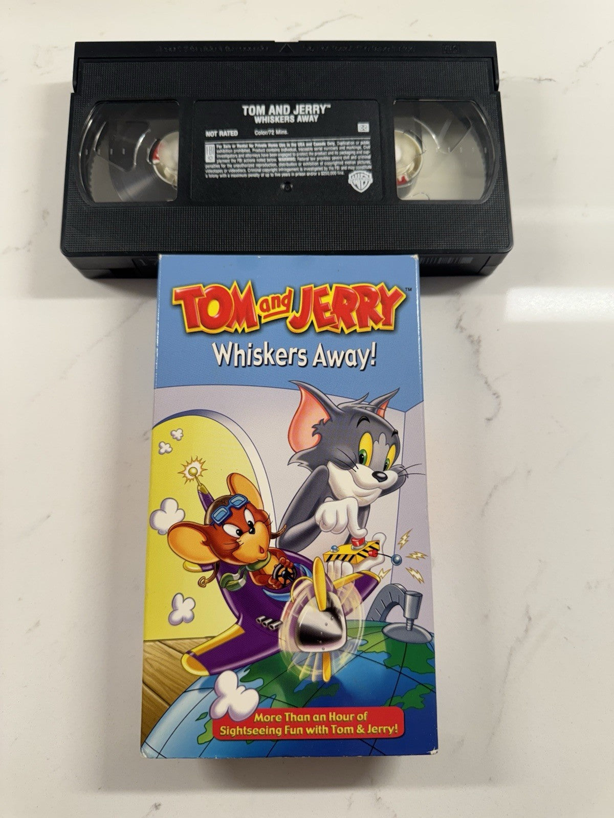 Vintage Tom and Jerry - Whiskers Away VHS- Support Vets With Every Purchase