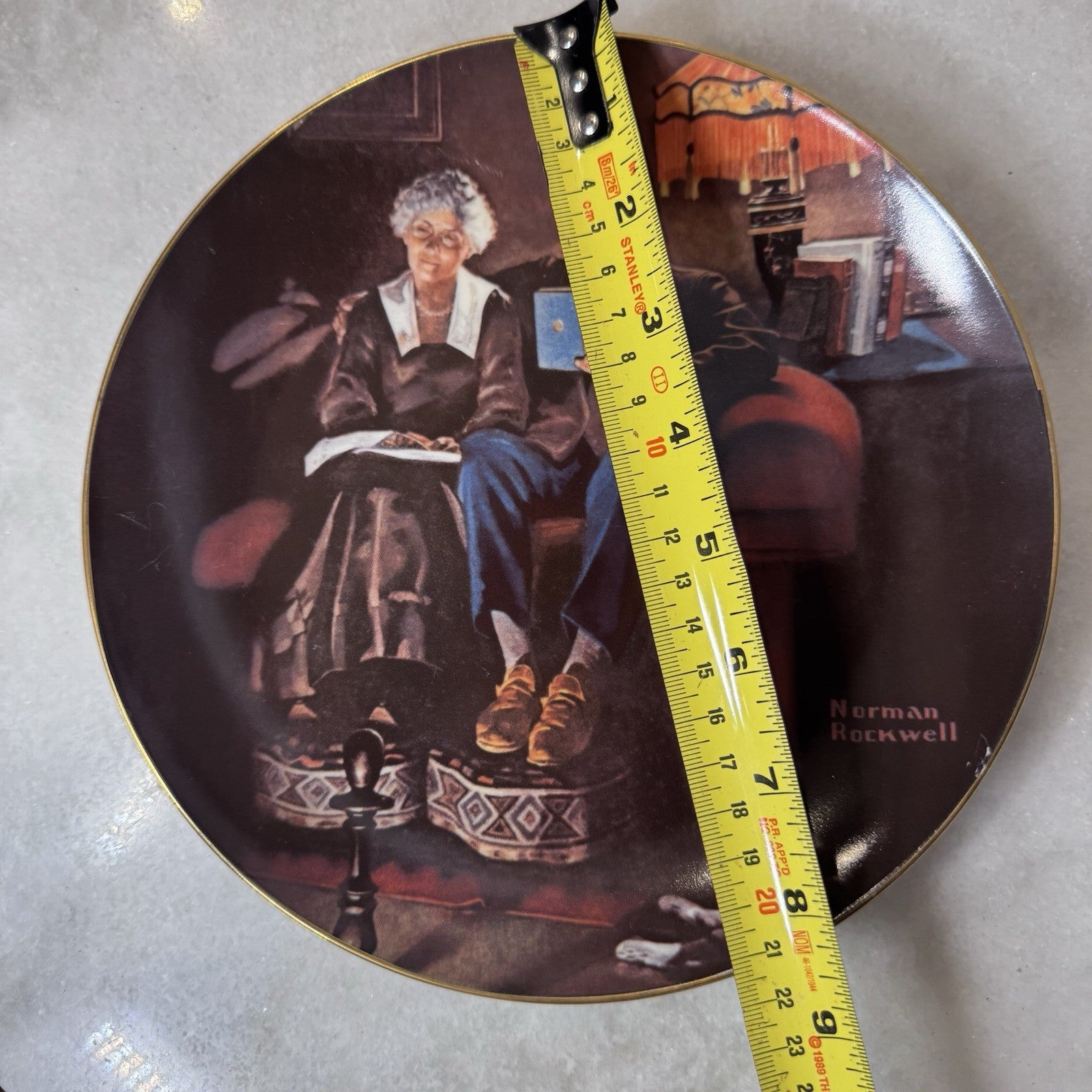 VINTAGE KNOWLES NORMAN ROCKWELL "Evening's Ease" Collector Plate LIMITED EDITION