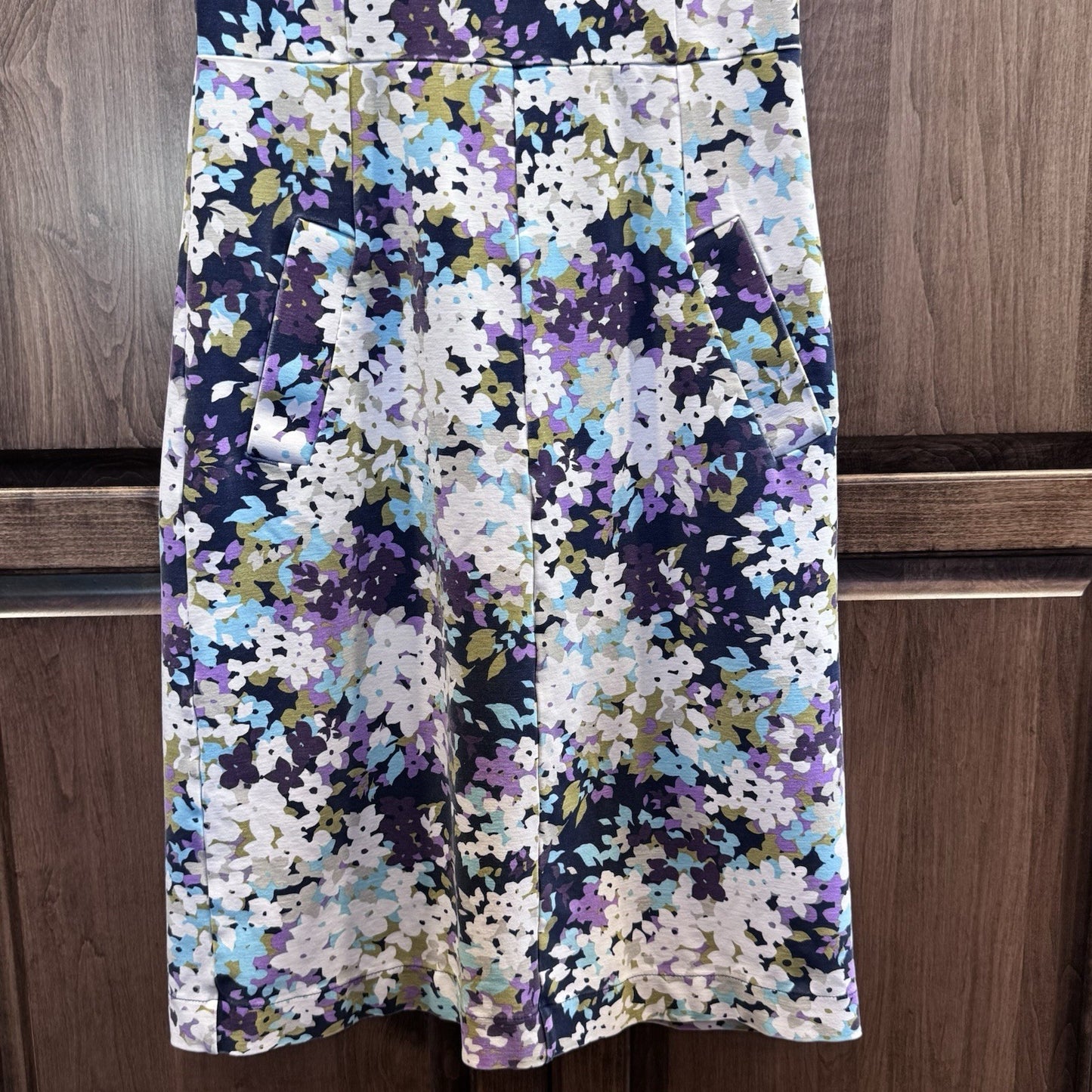 Lands’ End Women’s Sleeveless Floral Dress Size 6 Tall Multicolor Fit & Flare