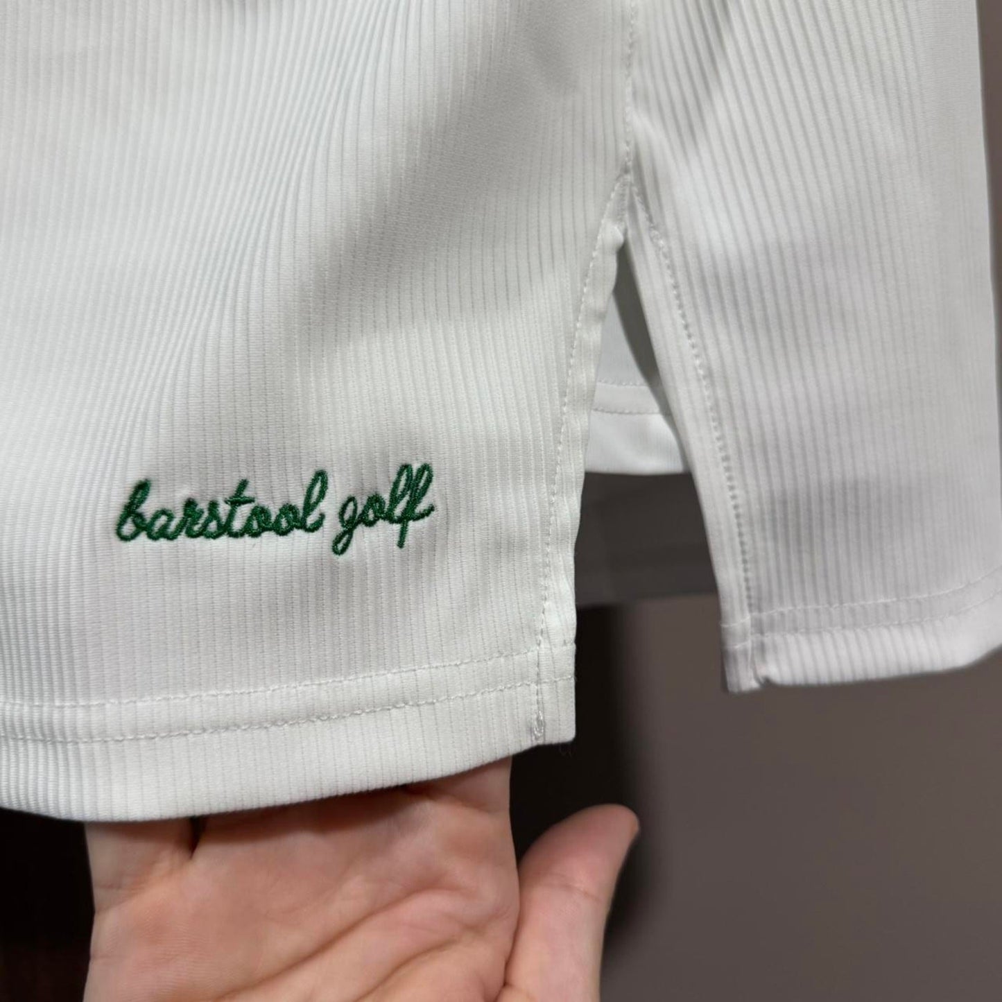 Barstool sports golf white ribbed skort XL