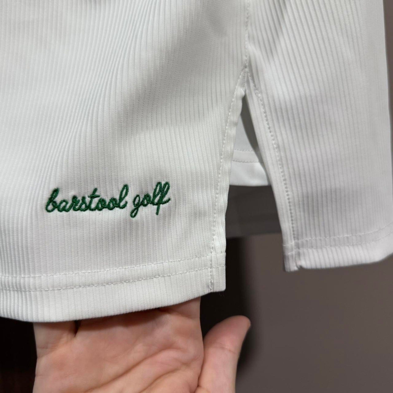 Barstool sports golf white ribbed skort XL