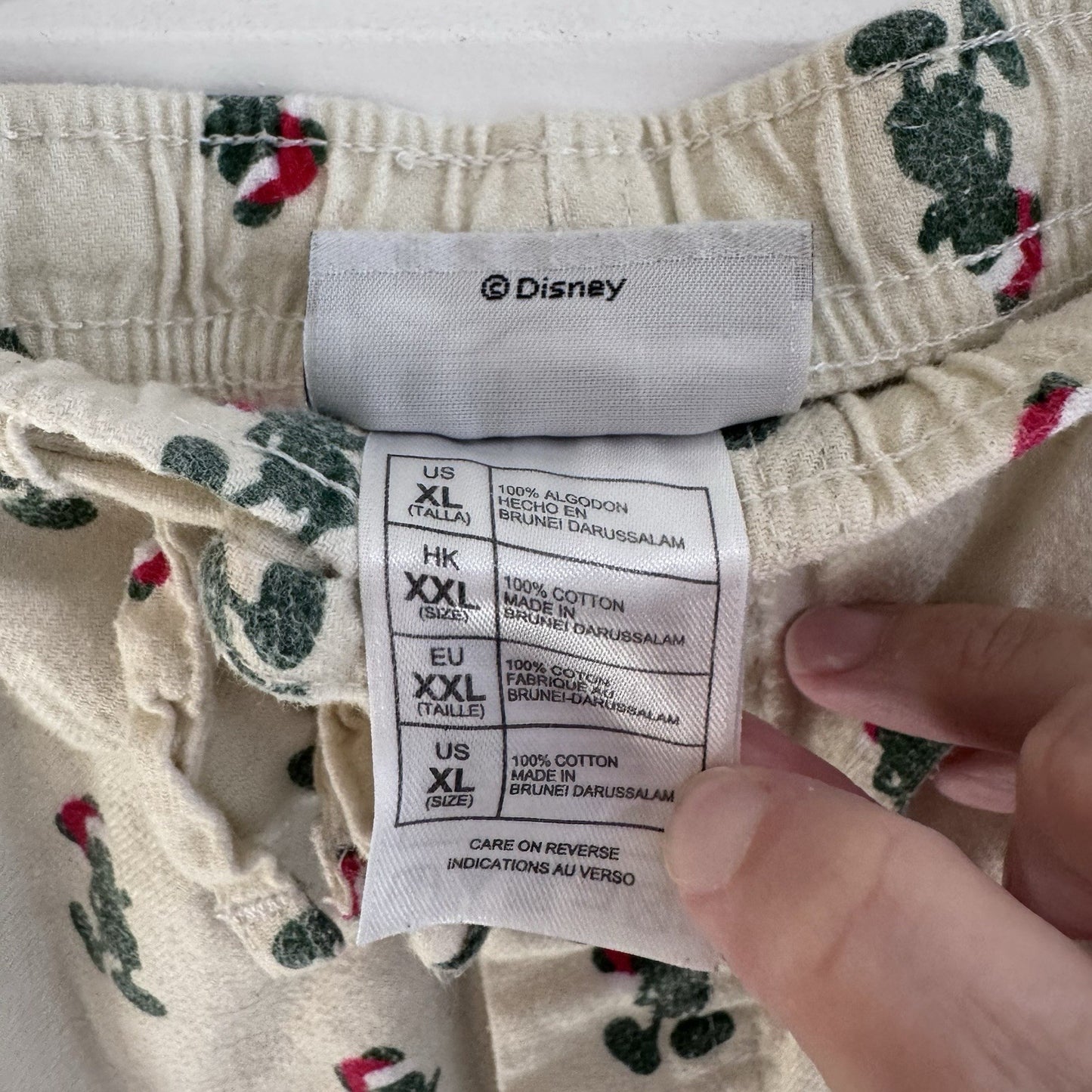 Disney Parks Mickey Mouse Pajama Pants Mens XL Christmas Holiday Lounge