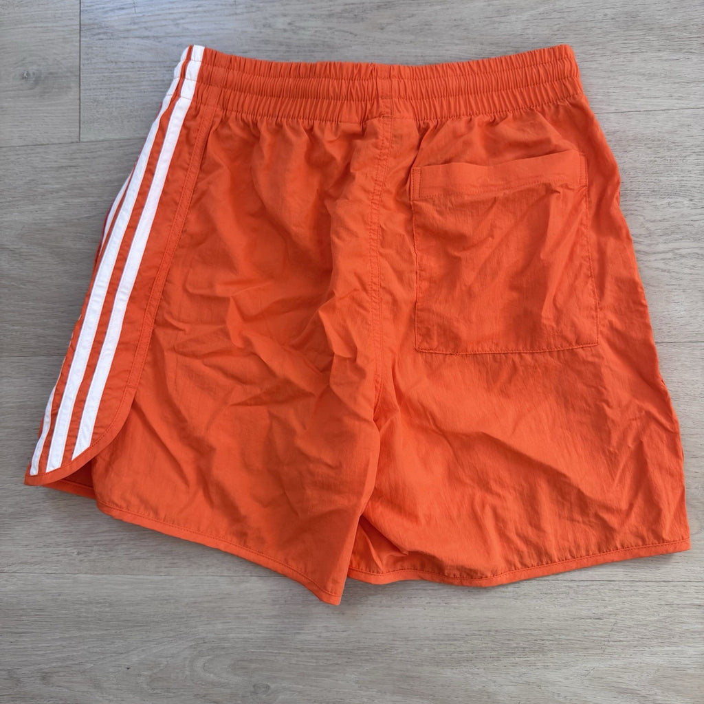 NWT Adidas Originals Orange 3-Stripe Shorts XS Drawstring  Retro Tennessee