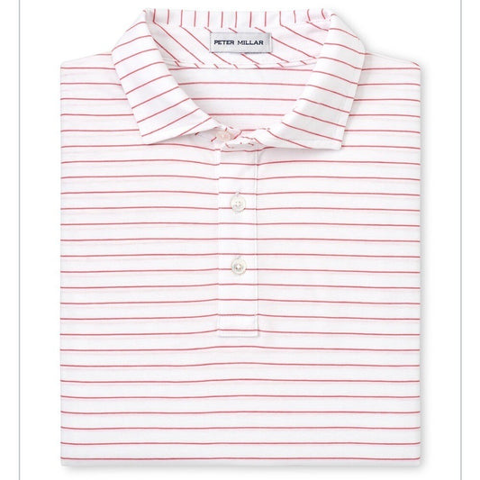 Peter Millar Crown Men's Small Primrose Harp Stripe Polo MSRP $115