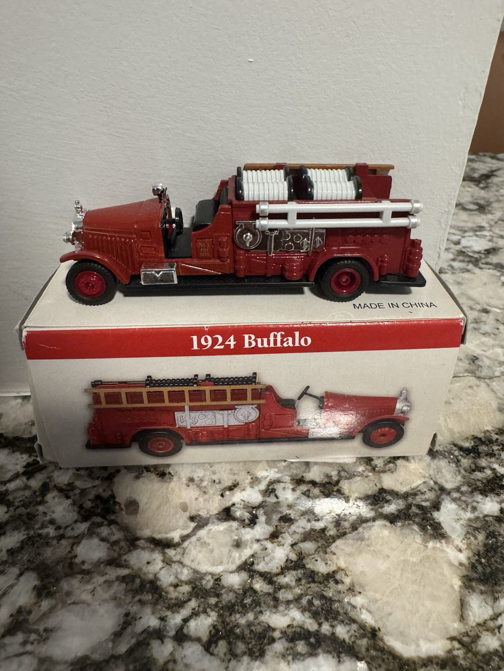 Vintage High Speed 1924 Buffalo Fire Engine Diecast Car Model.
