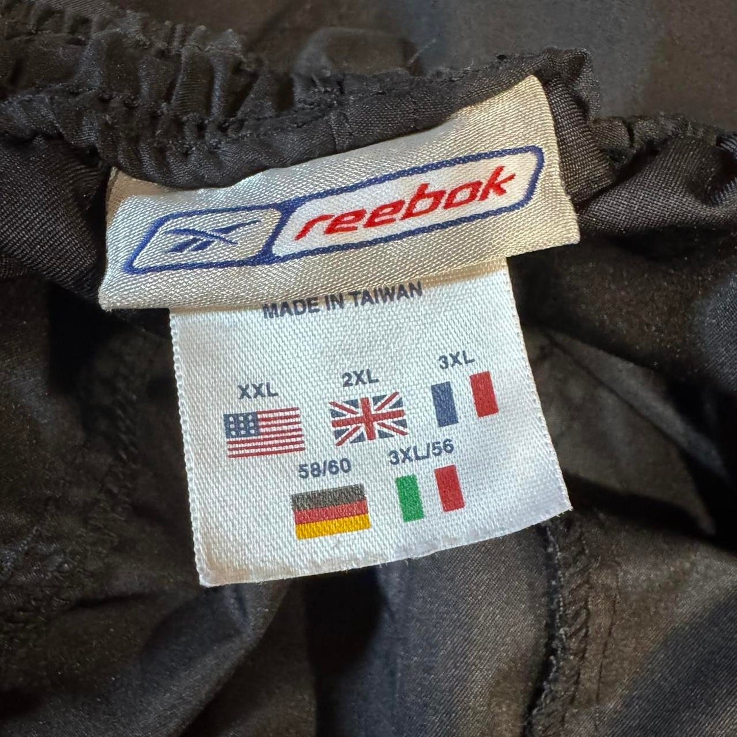 Vintage Reebok Black Athletic Cargo Shorts - XXL