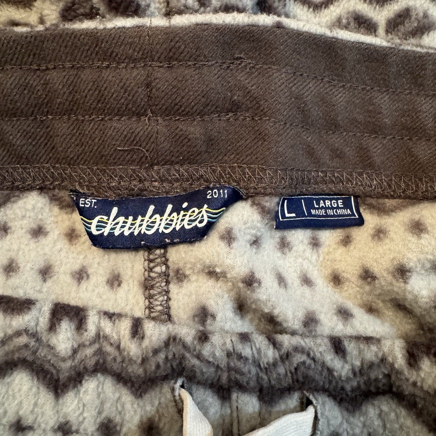 Chubbies Shorts Men's L Lounge Wear Bear Snowflake Tree Pattern Preppy Cotton