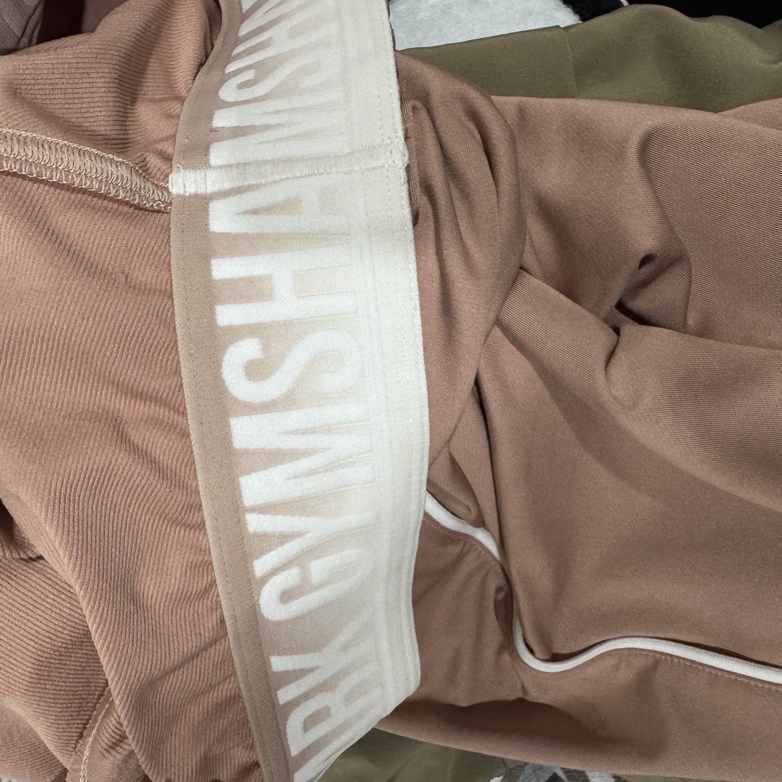 Gymshark Joggers Women’s M Pink Rose Track Pants Logo Waistband Piped Trim SS21