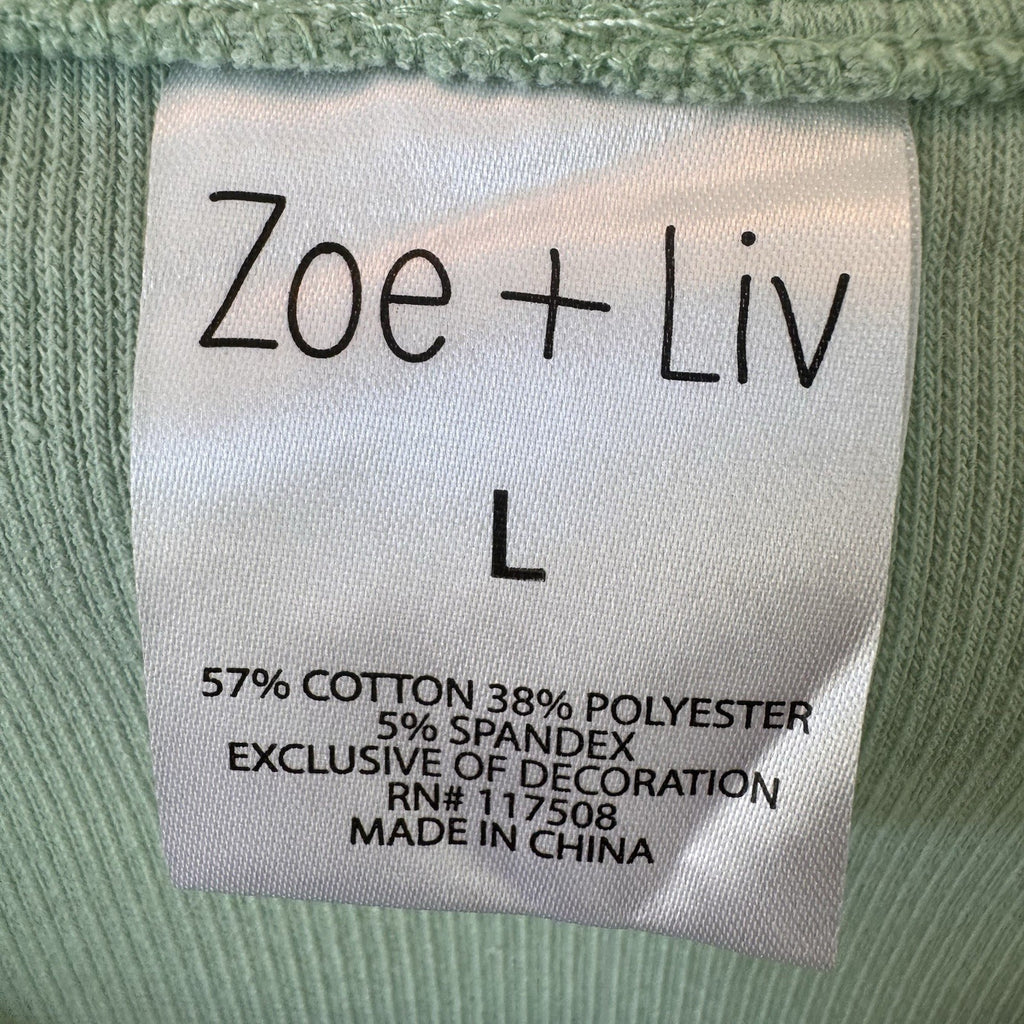 Zoe + Liv Lucky Green Polo Dress L St Patrick’s Day Ribbed  Dress NWT Women’s