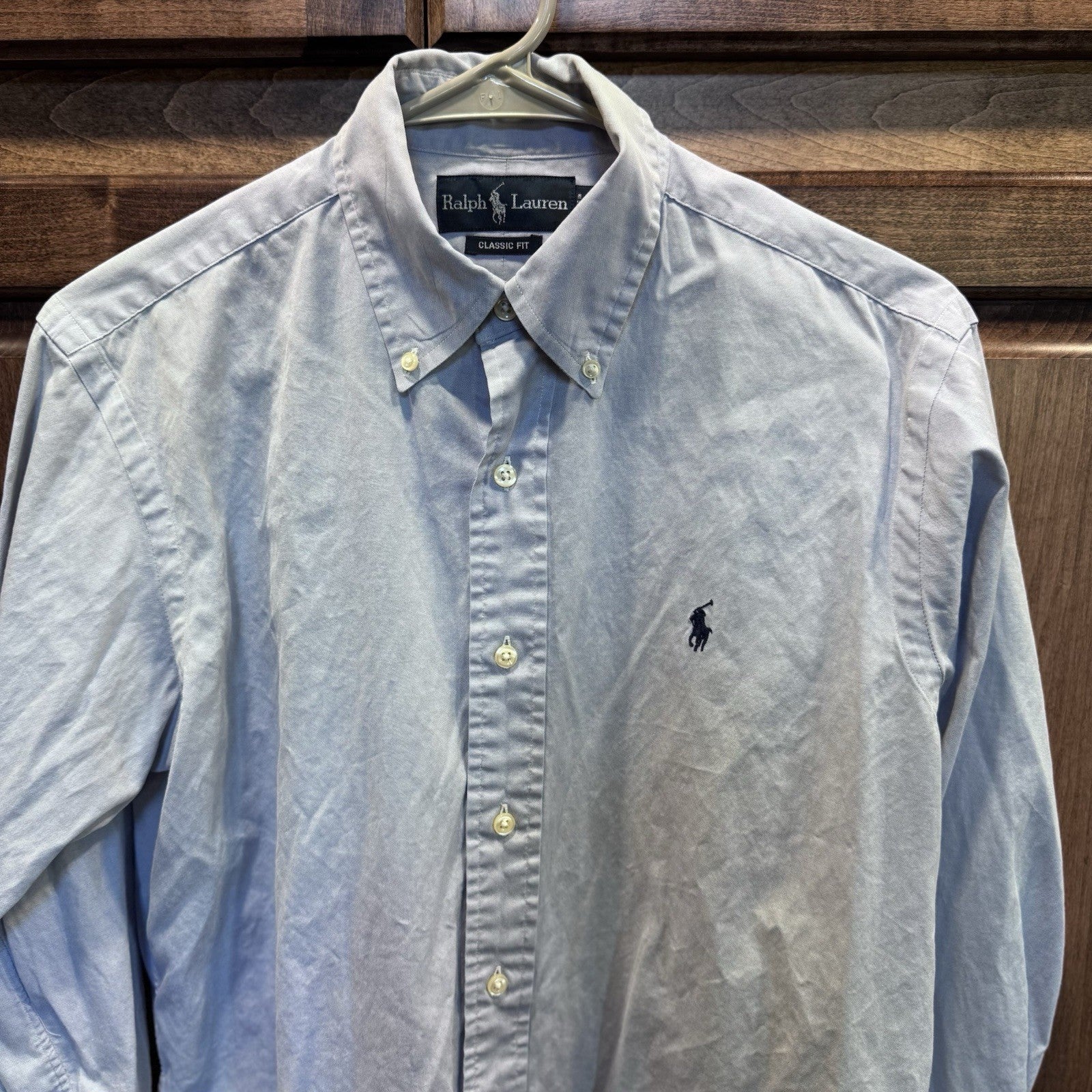 Ralph Lauren Classic Fit Oxford Shirt Men’s 14.5 32/33 Light Blue Button Down