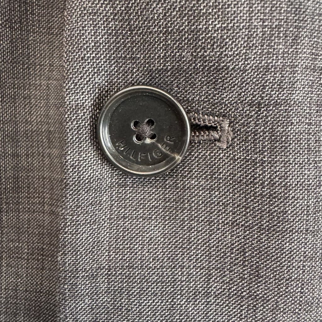 Tommy Hilfiger Gray Wool Sport Coat Blazer Mens 45R Suit Jacket Classic Men’s