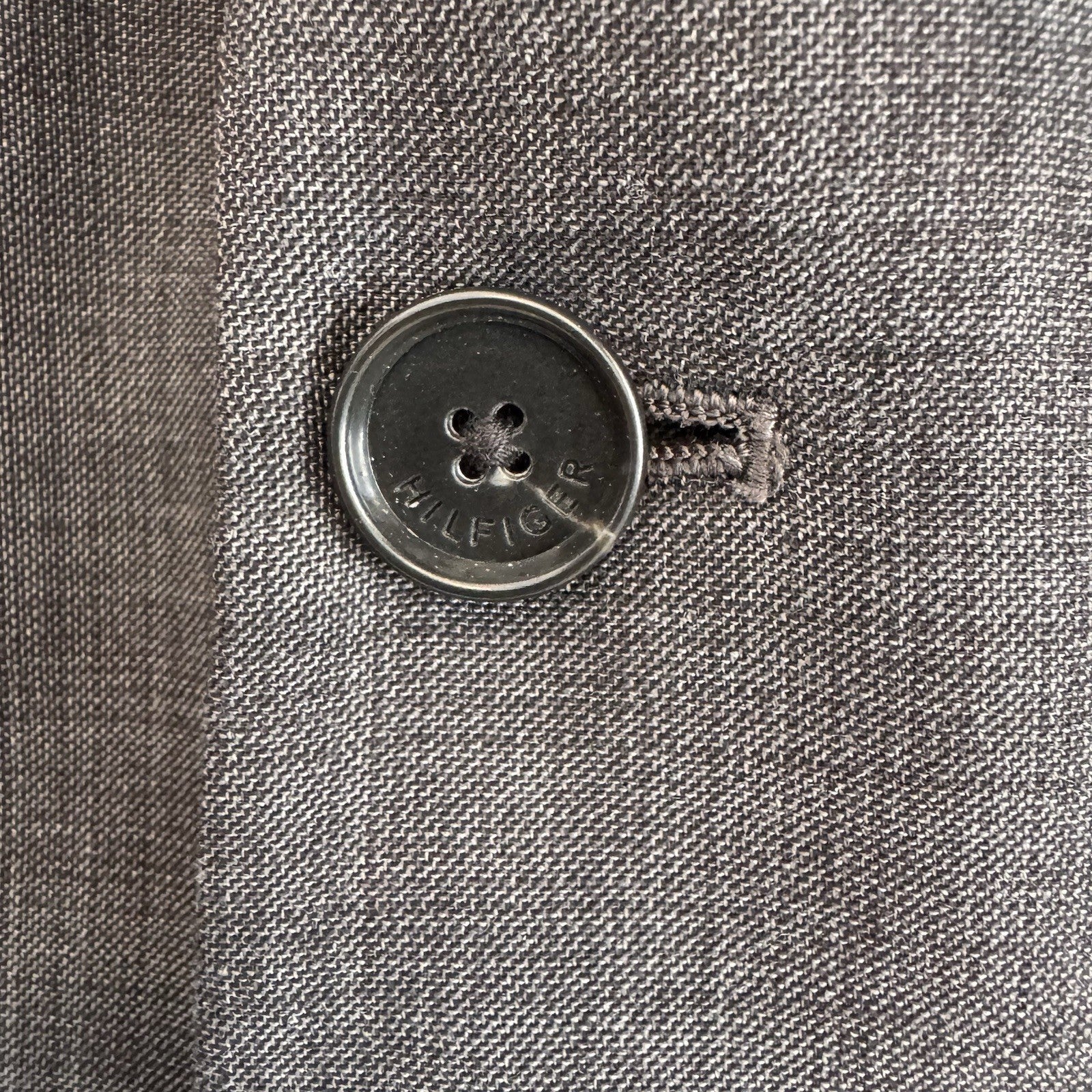 Tommy Hilfiger Gray Wool Sport Coat Blazer Mens 45R Suit Jacket Classic Men’s