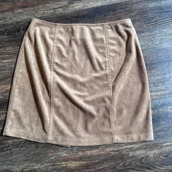 American Threads Tan suede mini skirt #miniskirt size Med