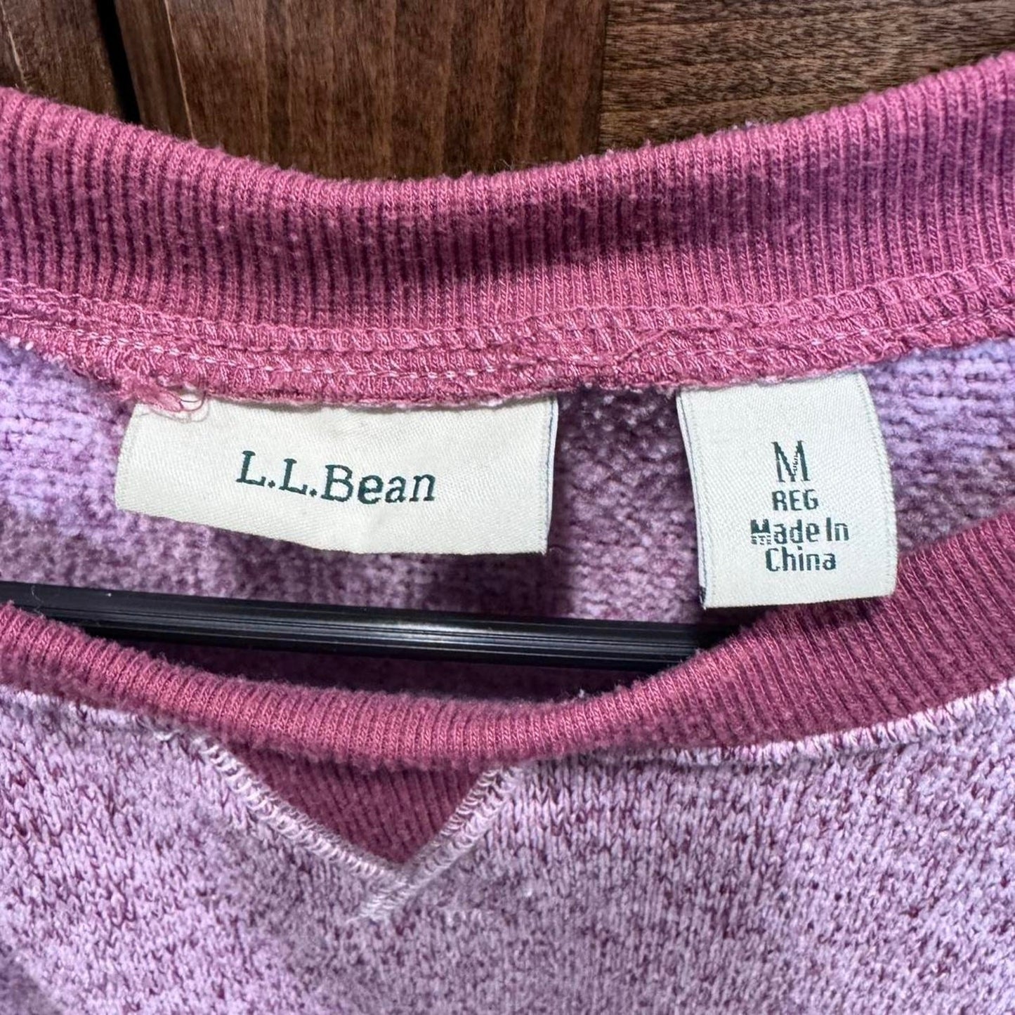 L.L. Bean Lightweight Sweater Fleece Top Women's Clothing Bramble Berry Medium