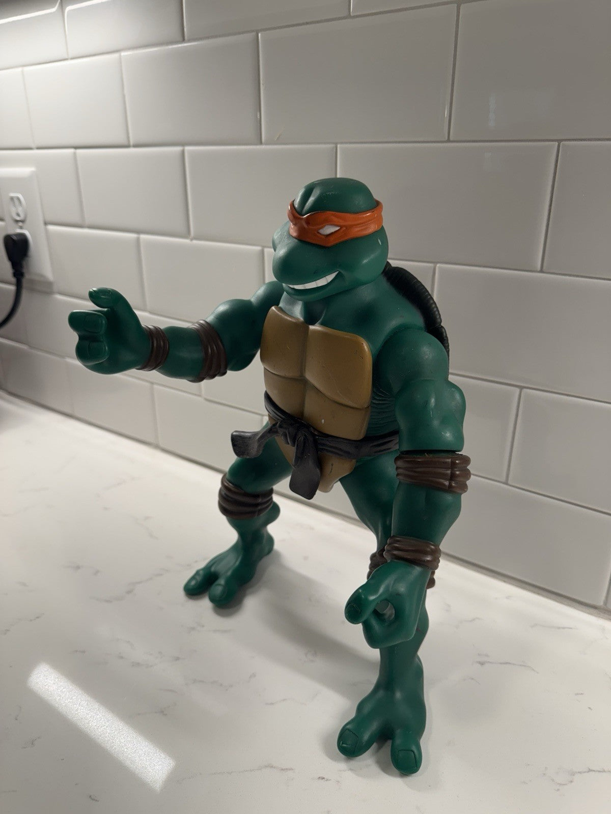 Vintage Large 12” Michaelangelo Teenage Mutant Ninja Turtles Playmates 2002 TMNT