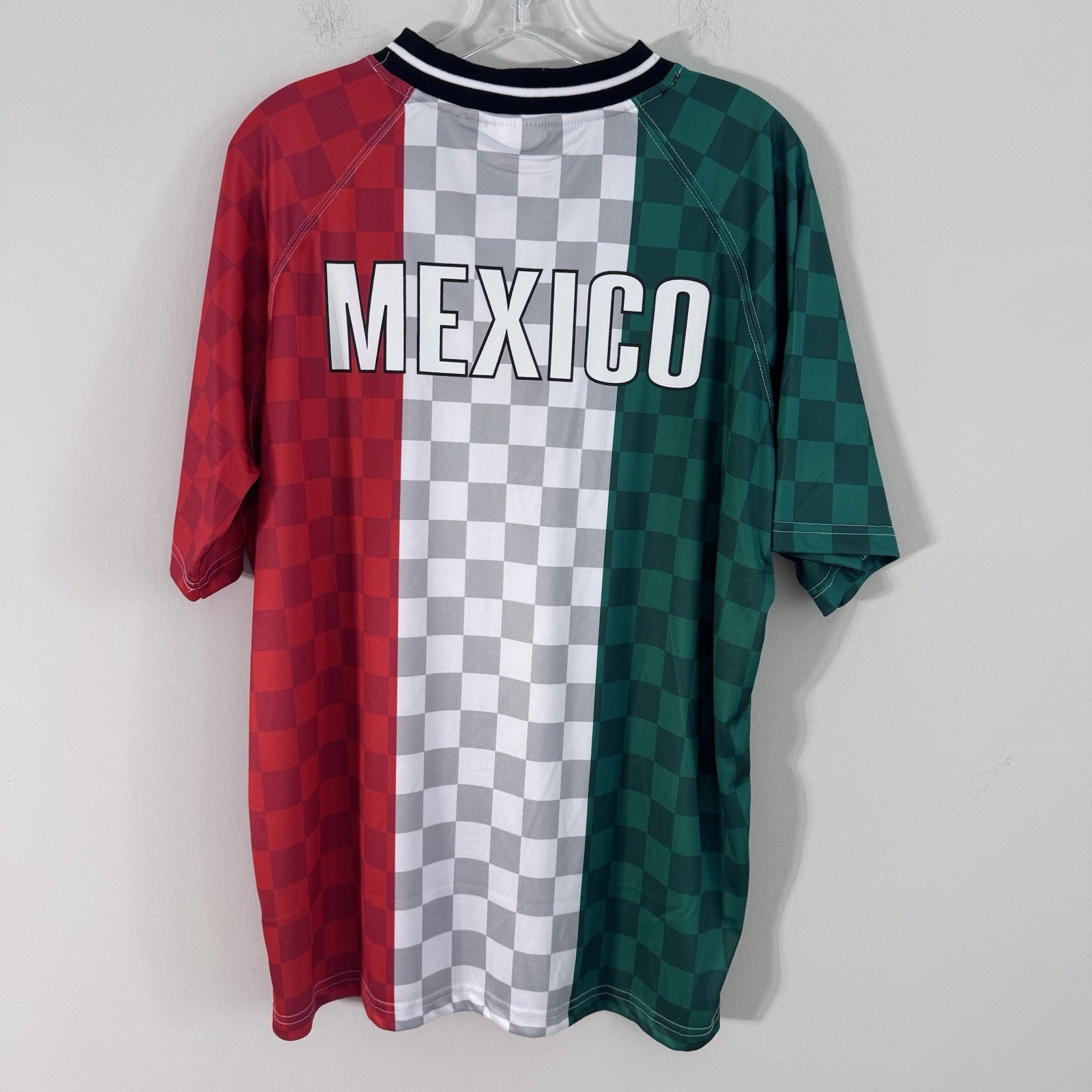 NWT Umbro Mexico Fútbol Soccer Jersey Retro Checkered Style Men’s Size Small