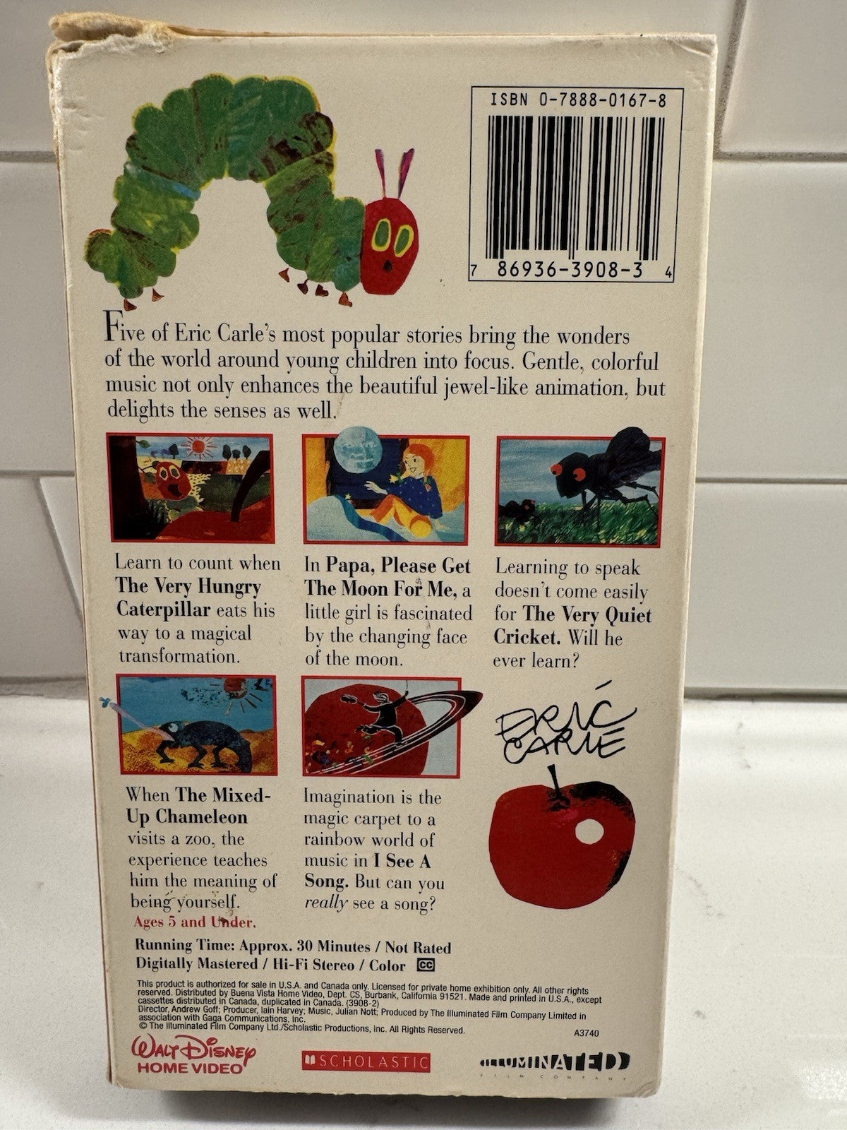 RARE The Very Hungry Caterpillar And Other Stories (VHS, 1995) Disney VERY GOOD!