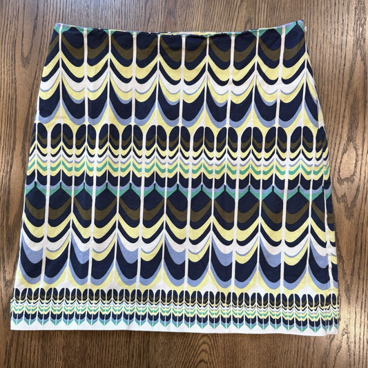 Talbots Skirt Womens 6P Petites Multicolor Retro Pattern Indie Straight Pencil