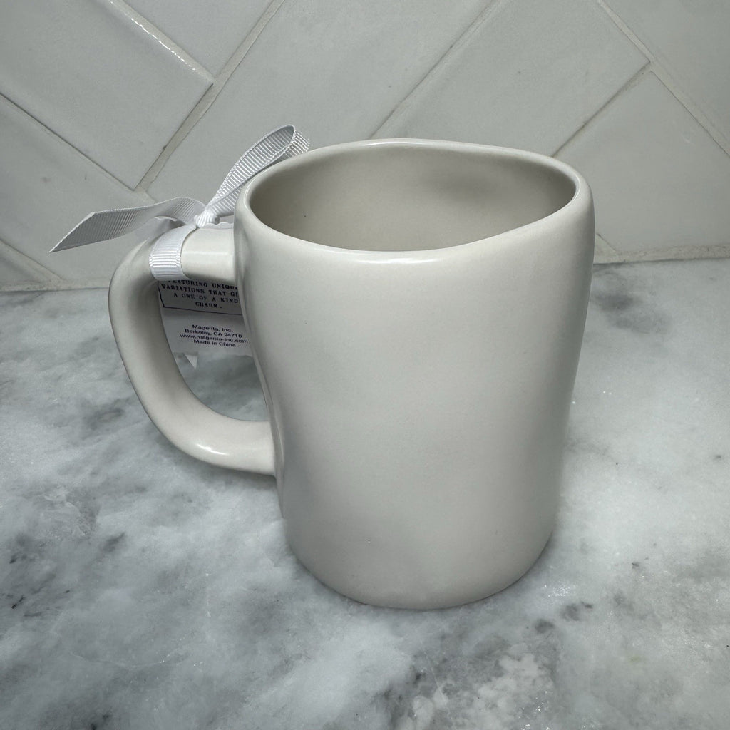 Rae Dunn MOM Floral Coffee Mug Artisan Collection White Ceramic New