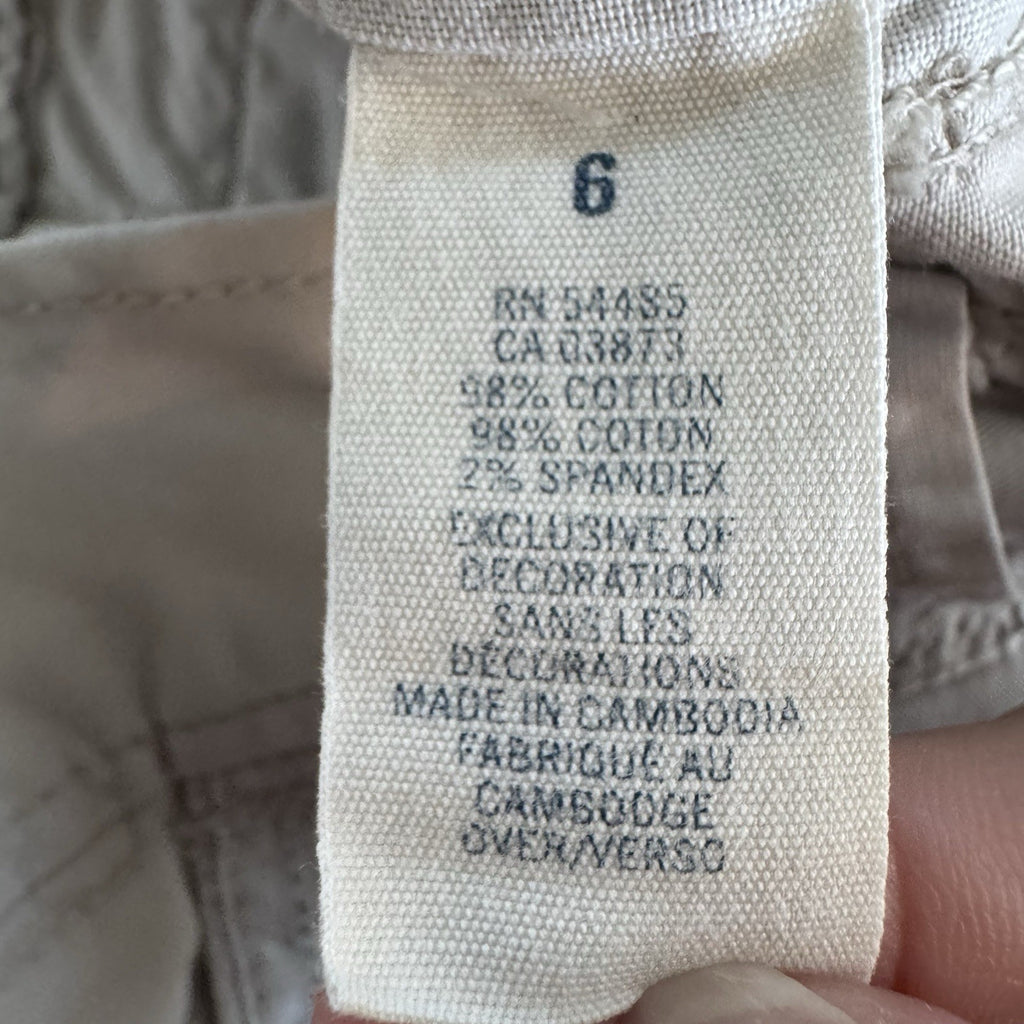 American Eagle Women’s Capri Pants Size 6 Beige Khaki Stretch Chino Crop