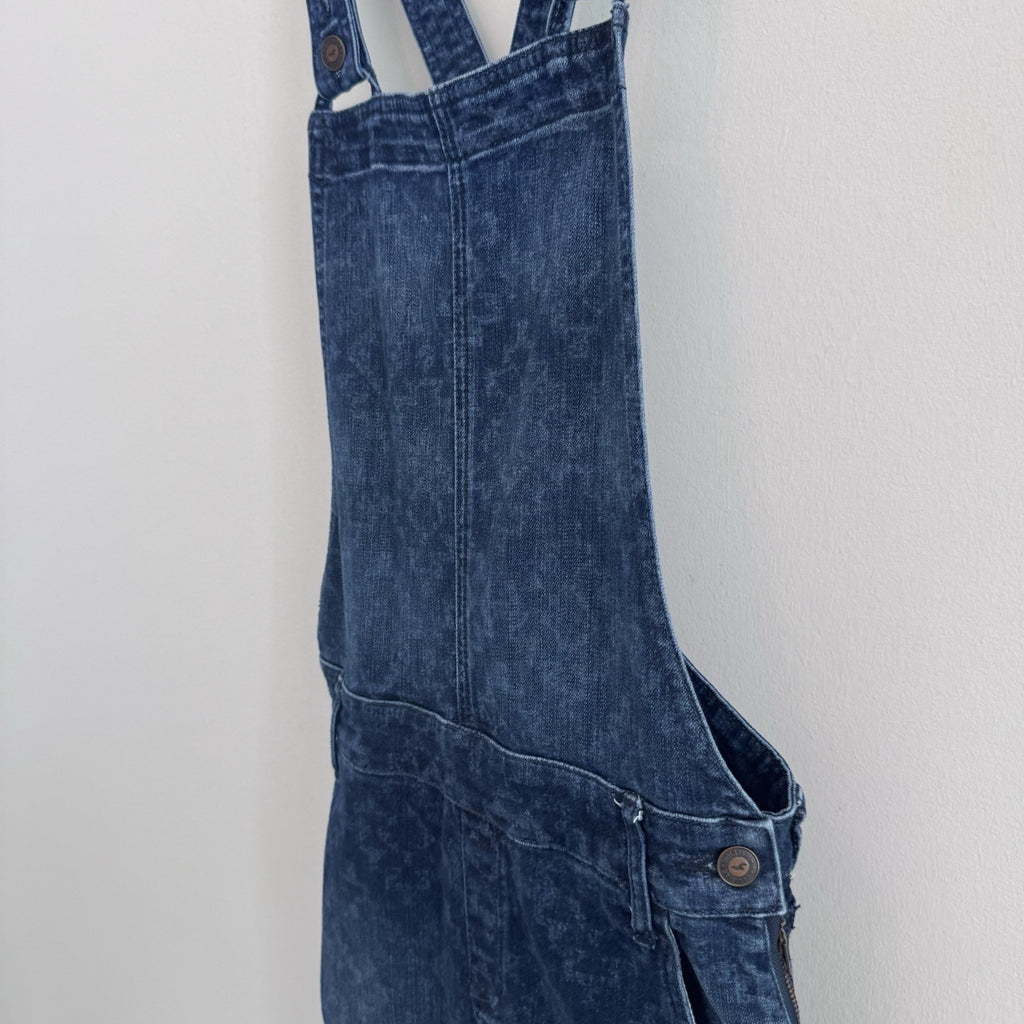 Hollister Denim Overalls Womens Small Acid Wash Skinny Stretch Bib Jeans
