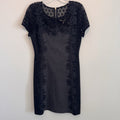 NWT 41 Hawthorn Truly Poppy Becka Lace Trim Sheath Dress Dark Grey Medium