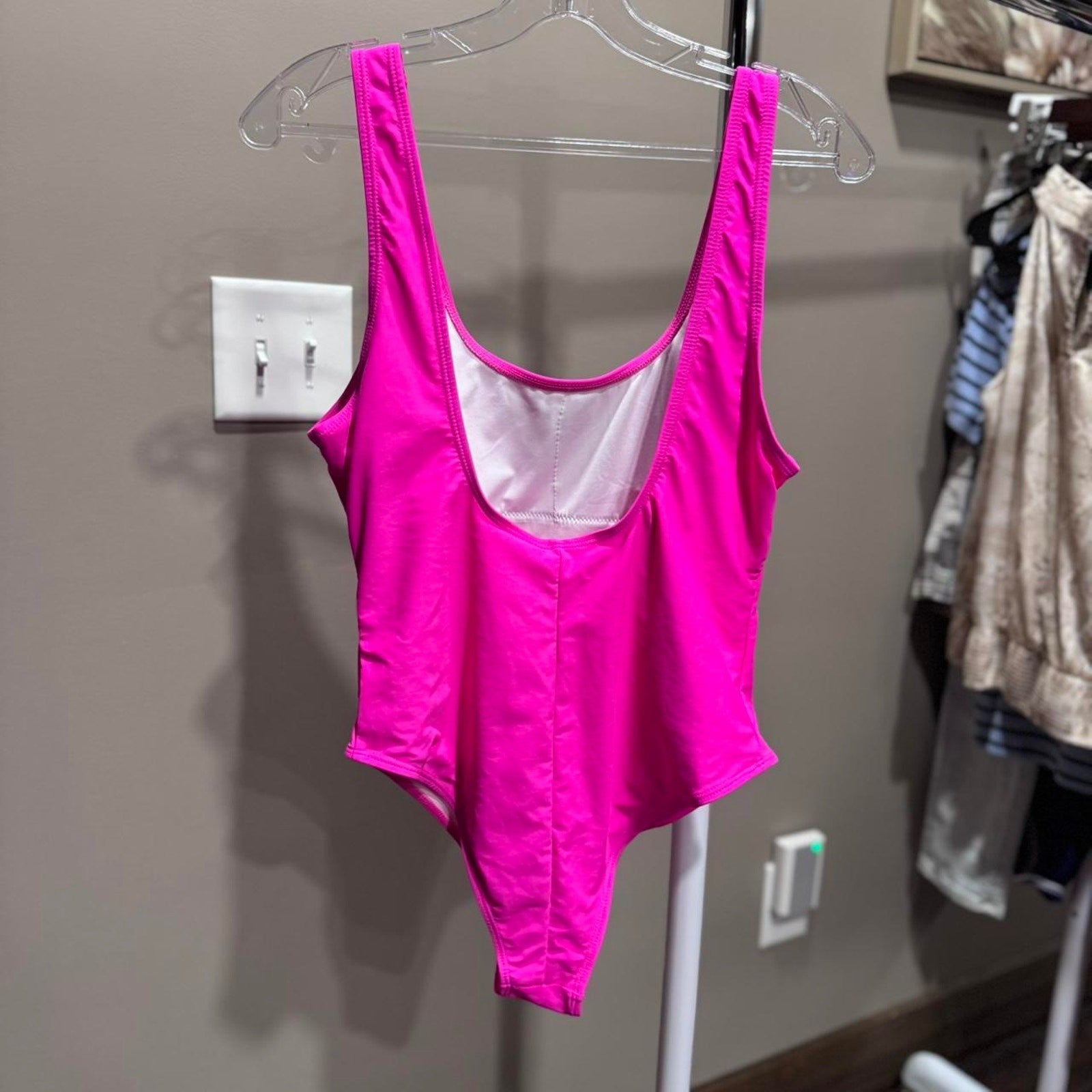 MIAIULIA Retro 80s/90s Inspired High Cut Low Back bathing suit body suit Large