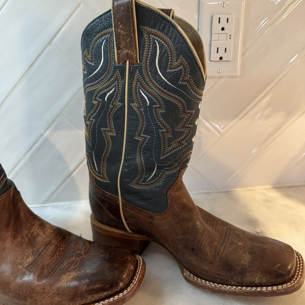 Cody James Boots Mens Size 7.5 Brown Leather Western Square Toe Cowboy