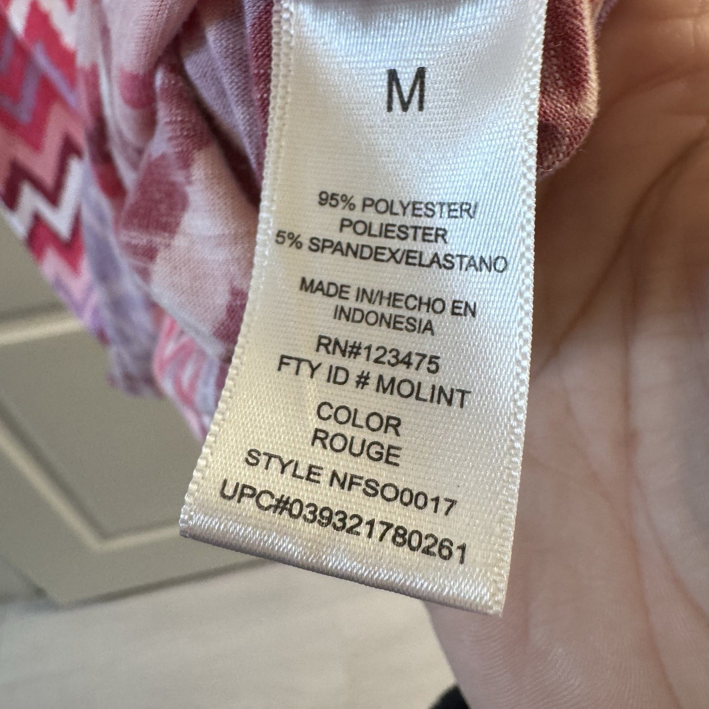 Nicole Miller Racerback Sundress Chevron Pattern Medium Ladies