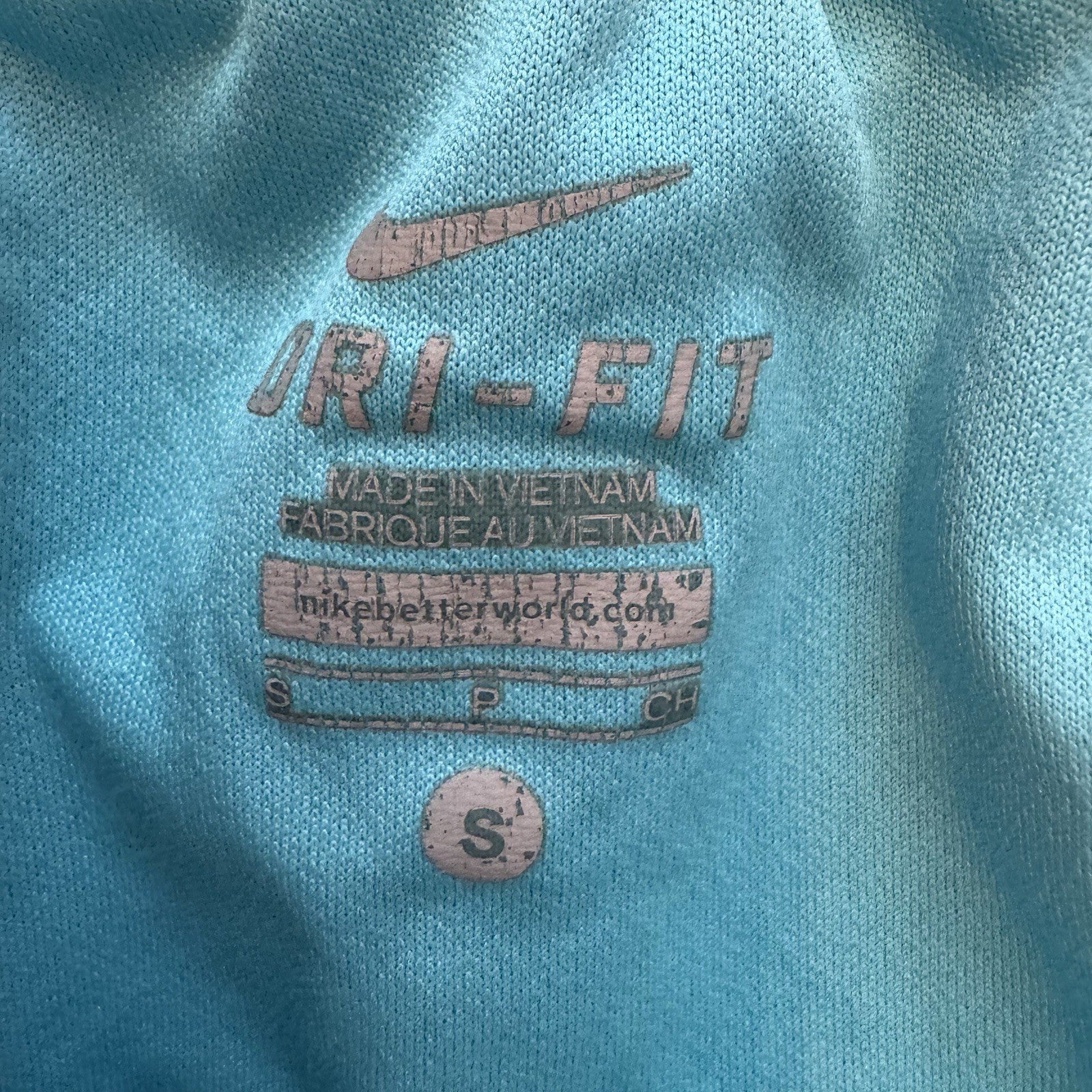 Nike Dri-Fit Womens Running Shorts Small Teal Black Pattern Athletic 