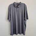 Jack Nicklaus Men XXL Gray Striped Golden Bear Performance Golf Polo Shirt