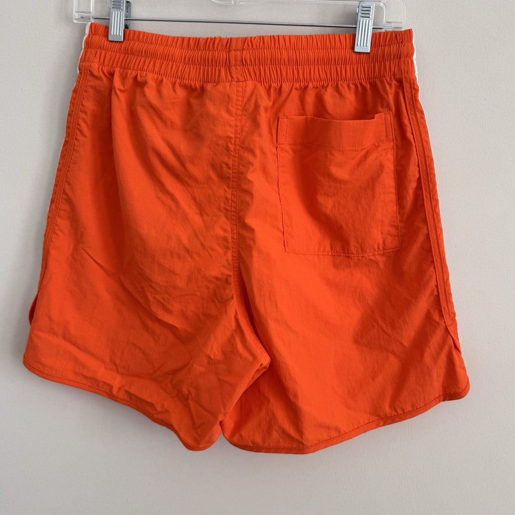 NWT Adidas Originals Men's Sprinter Shorts Orange White 3-Stripe Retro Small