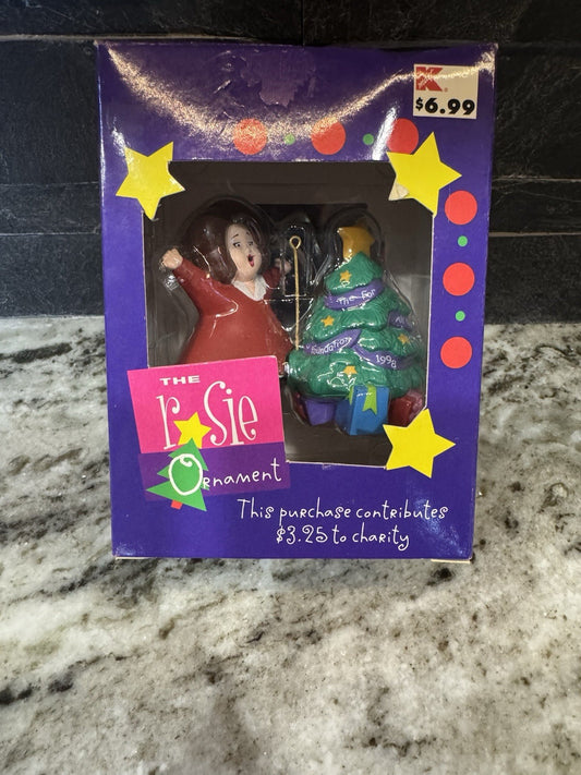 Vintage K Mart Rosie O'Donnell Christmas Ornament 1998 Original Box Fast Ship!