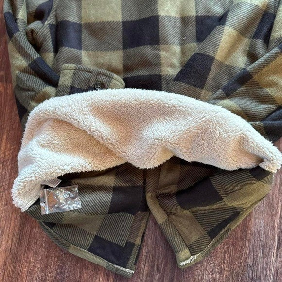 NWT Shacket - Mallard Green Plaid - Burlebo SZ SMALL