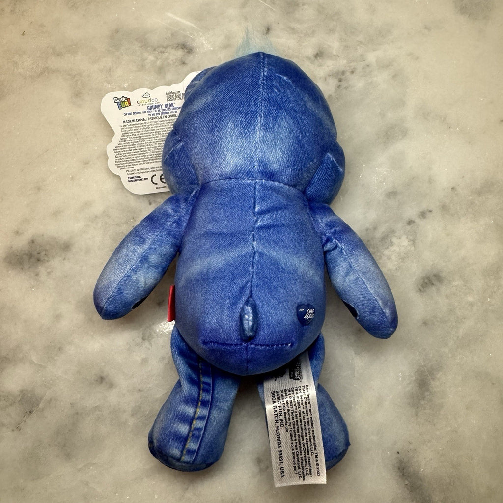Care Bears Grumpy Bear Eco Denim Plush 9” Stuffed Animal NWT Blue Bear