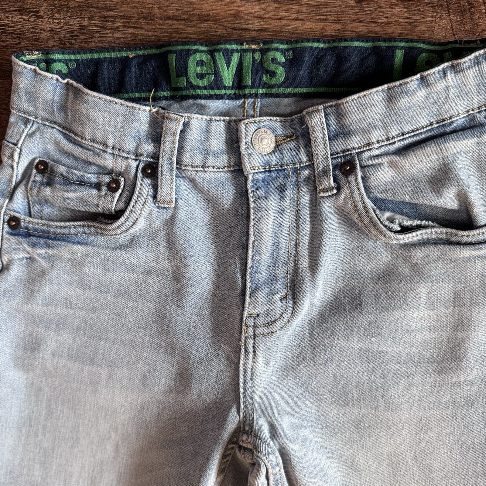 Levi’s 511 14 REG Light Wash Distressed Skinny Jeans W27 L29