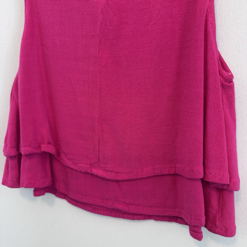 Altar’d State XS Pink Layered Tank Top Sleeveless Boho Rayon Blouse