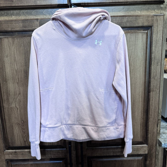 Women’s Under Armour Hoodie Light Pink / Lilac Pullover Loose Fit Size M Medium