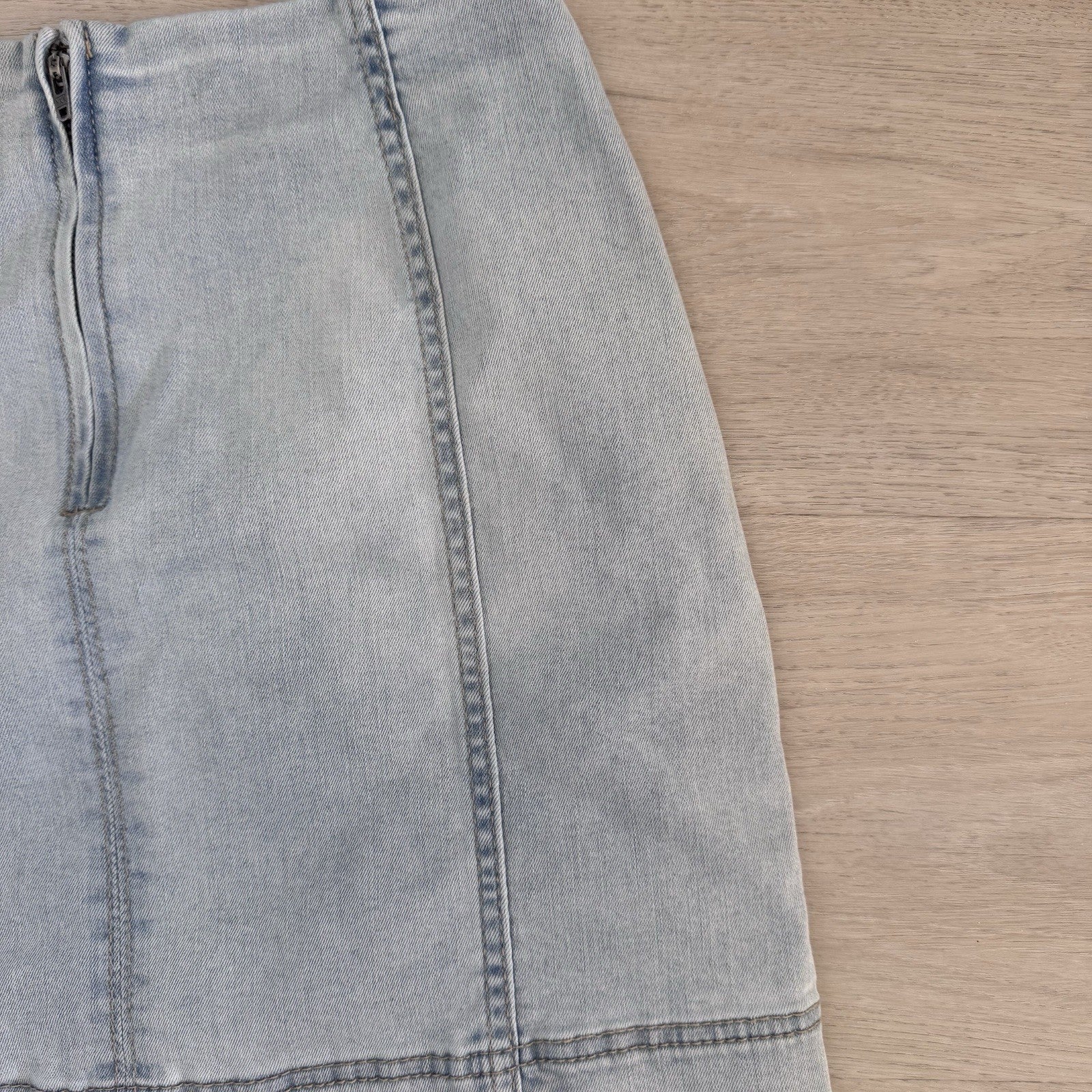 Wild Fable Light Wash Denim Mini Skirt Stretch Y2K Size 0 