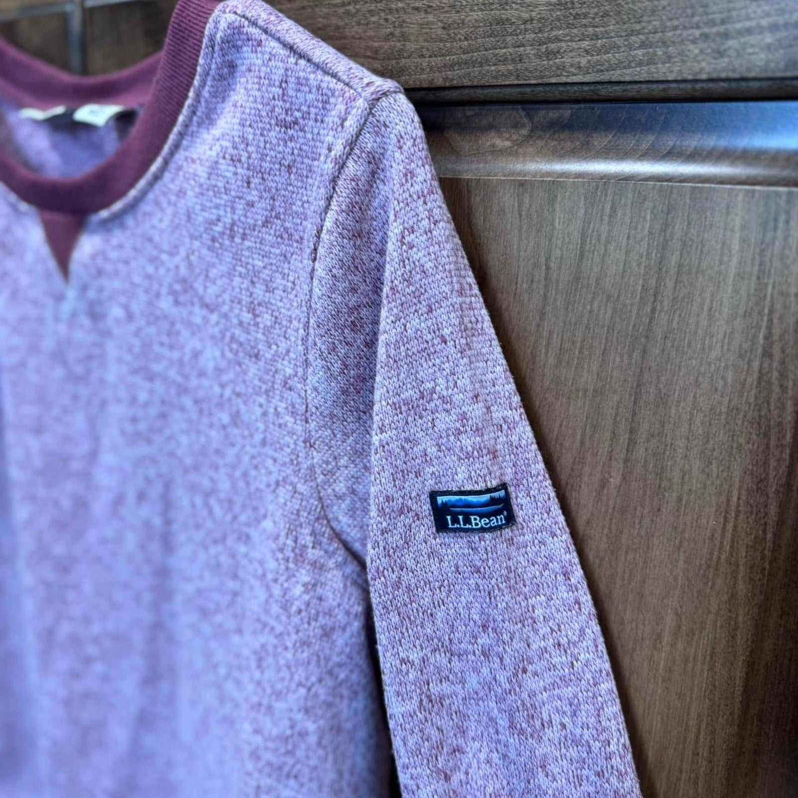 L.L. Bean Lightweight Sweater Fleece Top Women's Clothing Bramble Berry Medium