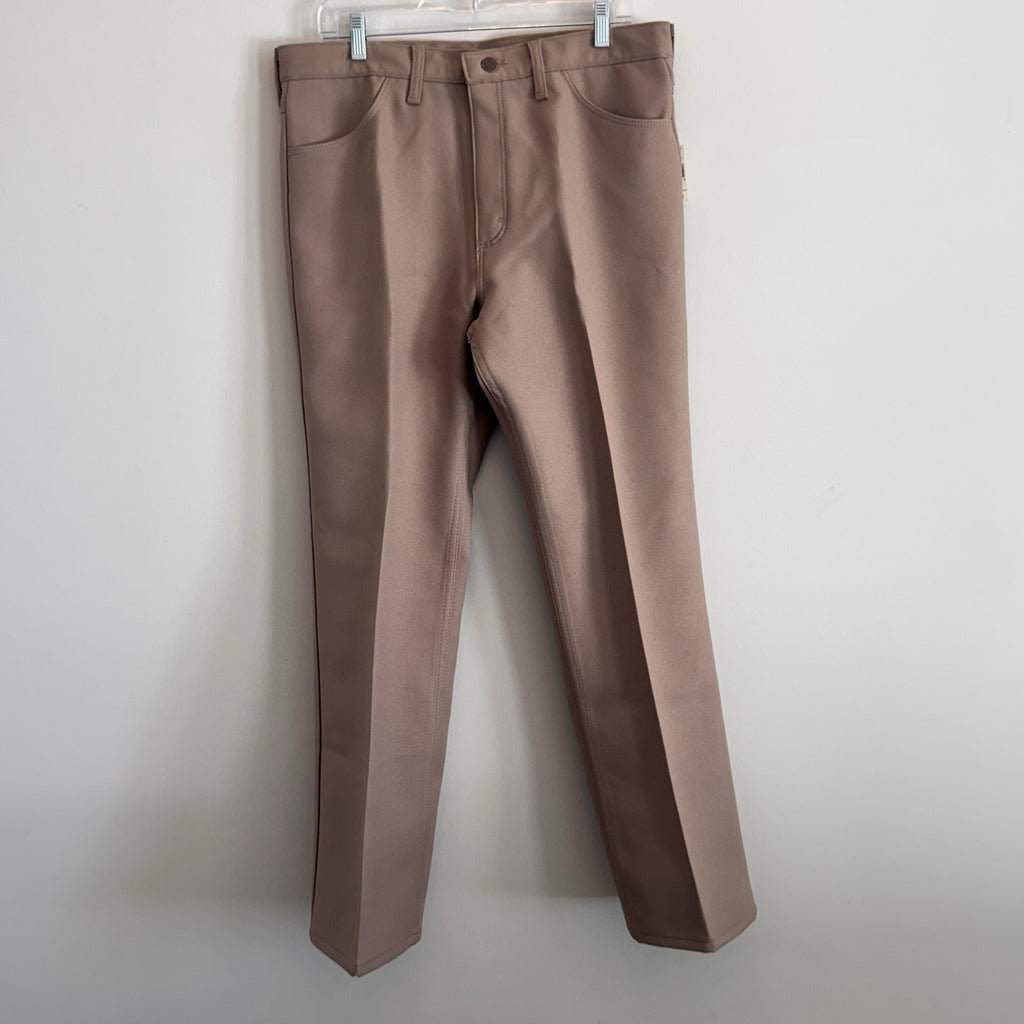 Wrangler Wrancher Dress Jeans Taupe Brown Men’s 36x31 Made in USA NWT Vintage