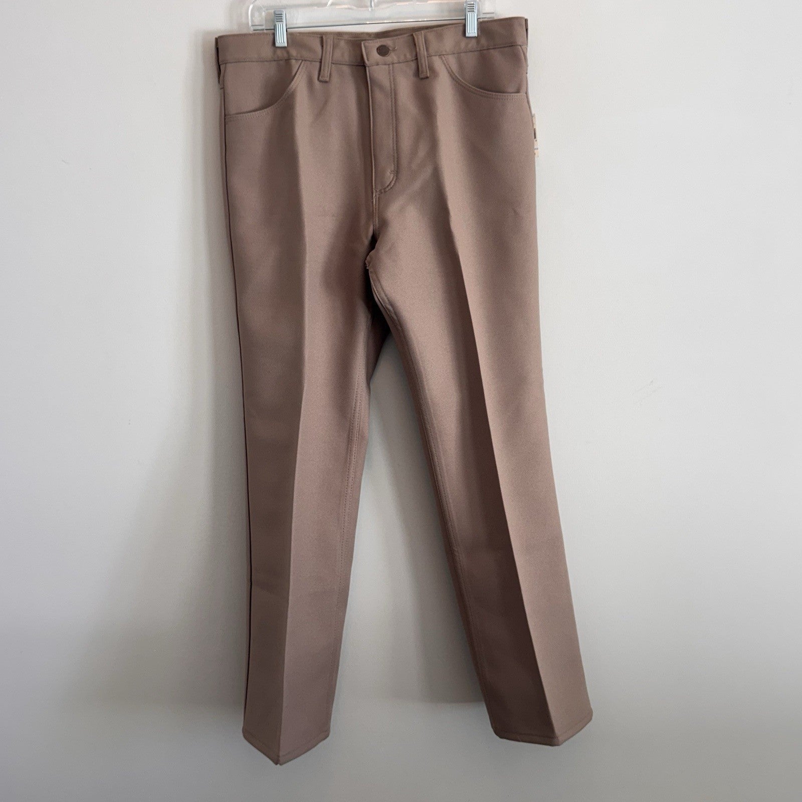 Wrangler Wrancher Dress Jeans Taupe Brown Men’s 36x31 Made in USA NWT Vintage