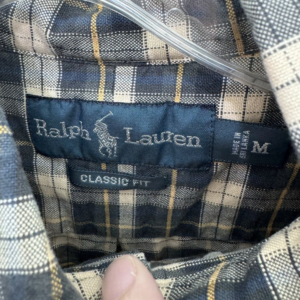 Ralph Lauren Men’s Plaid Button Down Shirt Size M Classic Fit Flannel Cotton