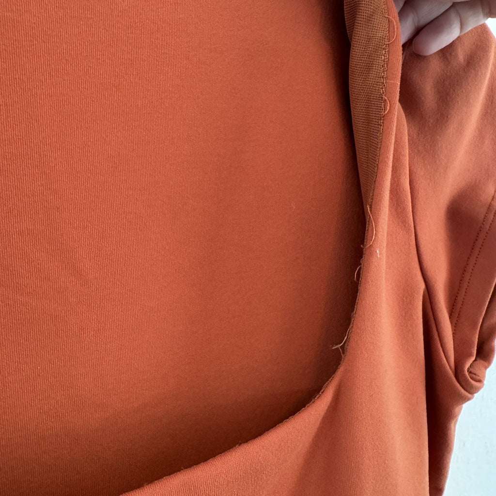 Free People Intimately Bodysuit XS Rust Orange Square Neck Stretch Top
